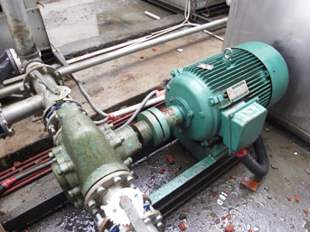 KCB齒輪（lún）泵安（ān）裝現場